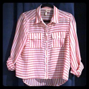 Sheer striped blouse